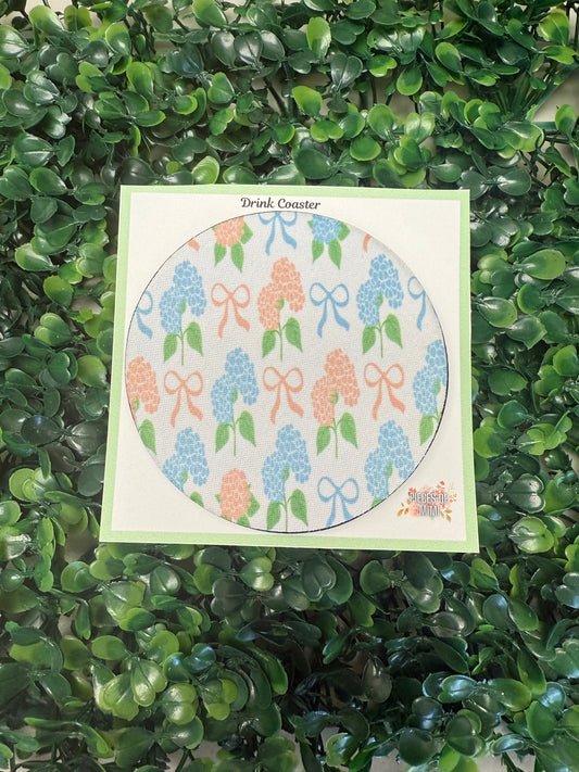 Hydrangea drink coaster