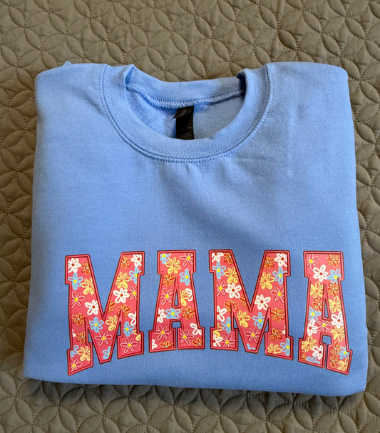 Mama (blue) crewneck sweater