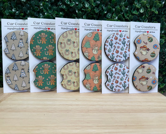 Western Ginger bread man Car Cup Coasters