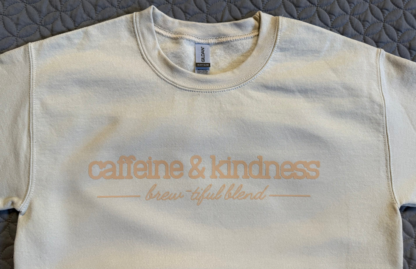 Caffeine & kindness crewneck sweater