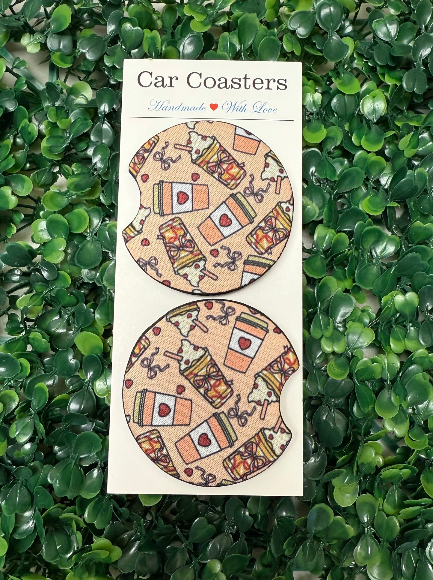 Valentine's Coffee Drinks Car Cup Coasters