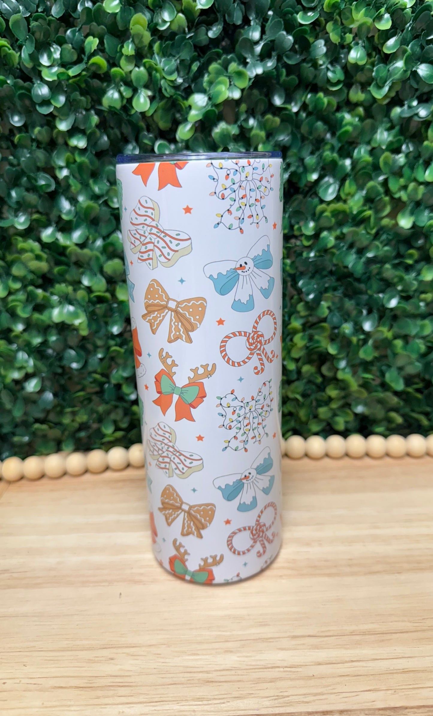 Christmas Character bows 20 oz tumbler