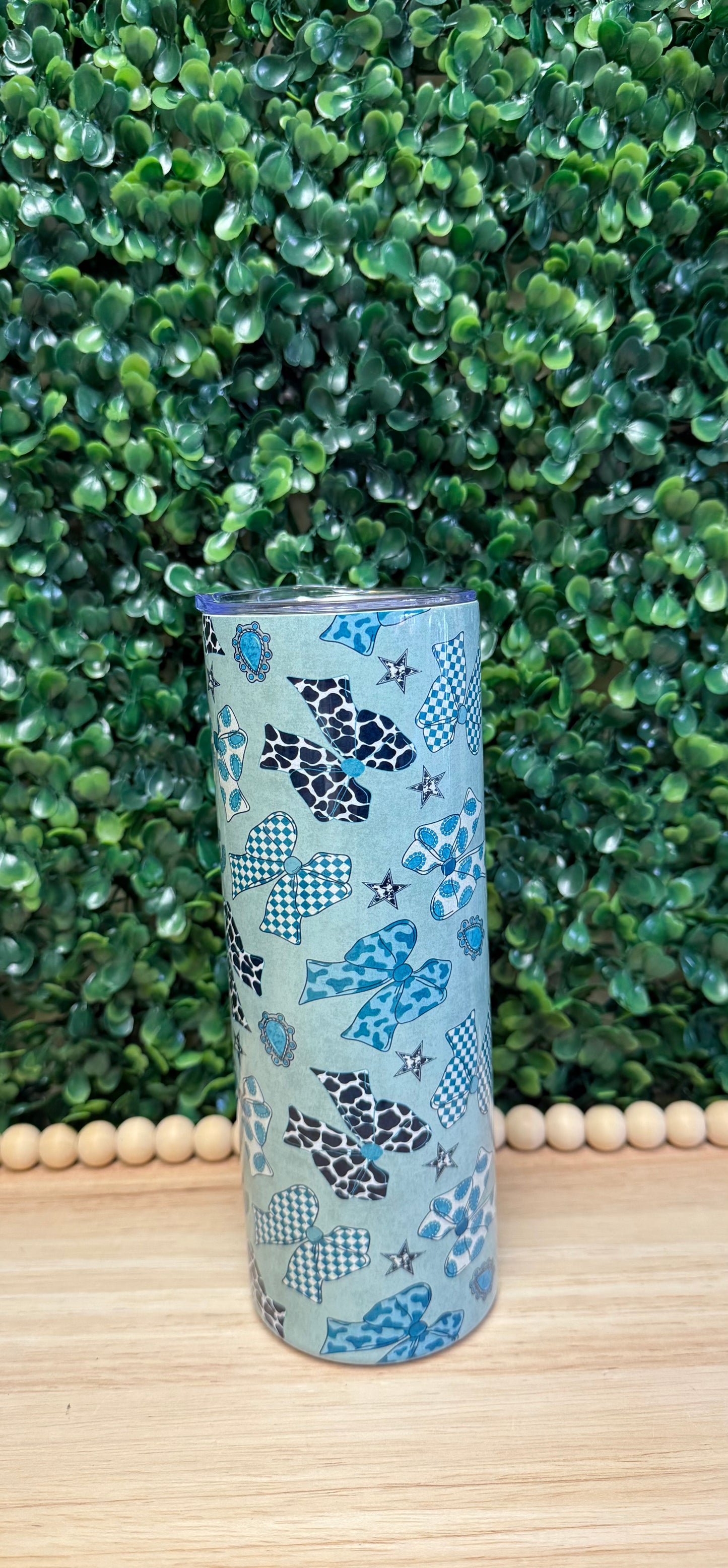 Western turquoise coquette stainless steel tumbler