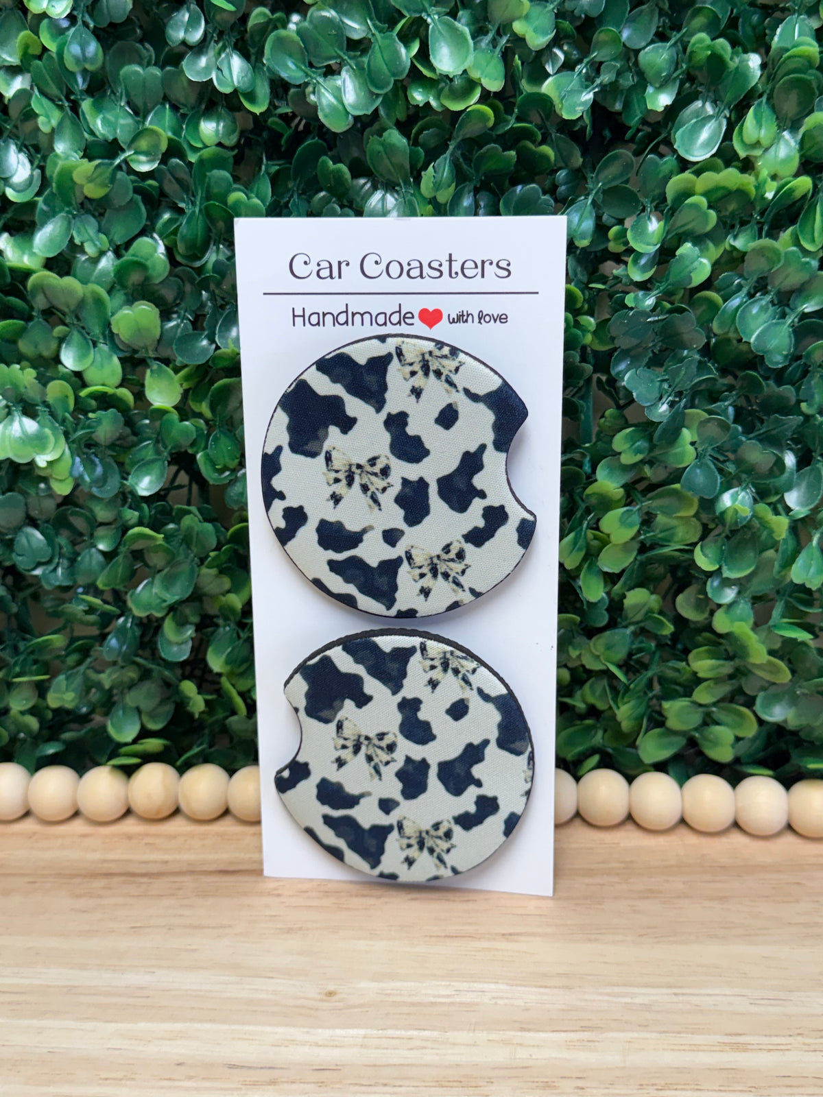 Water Color Coquette Cow Print 20 oz Tumbler W/ FREE matching set of Car Coasters!