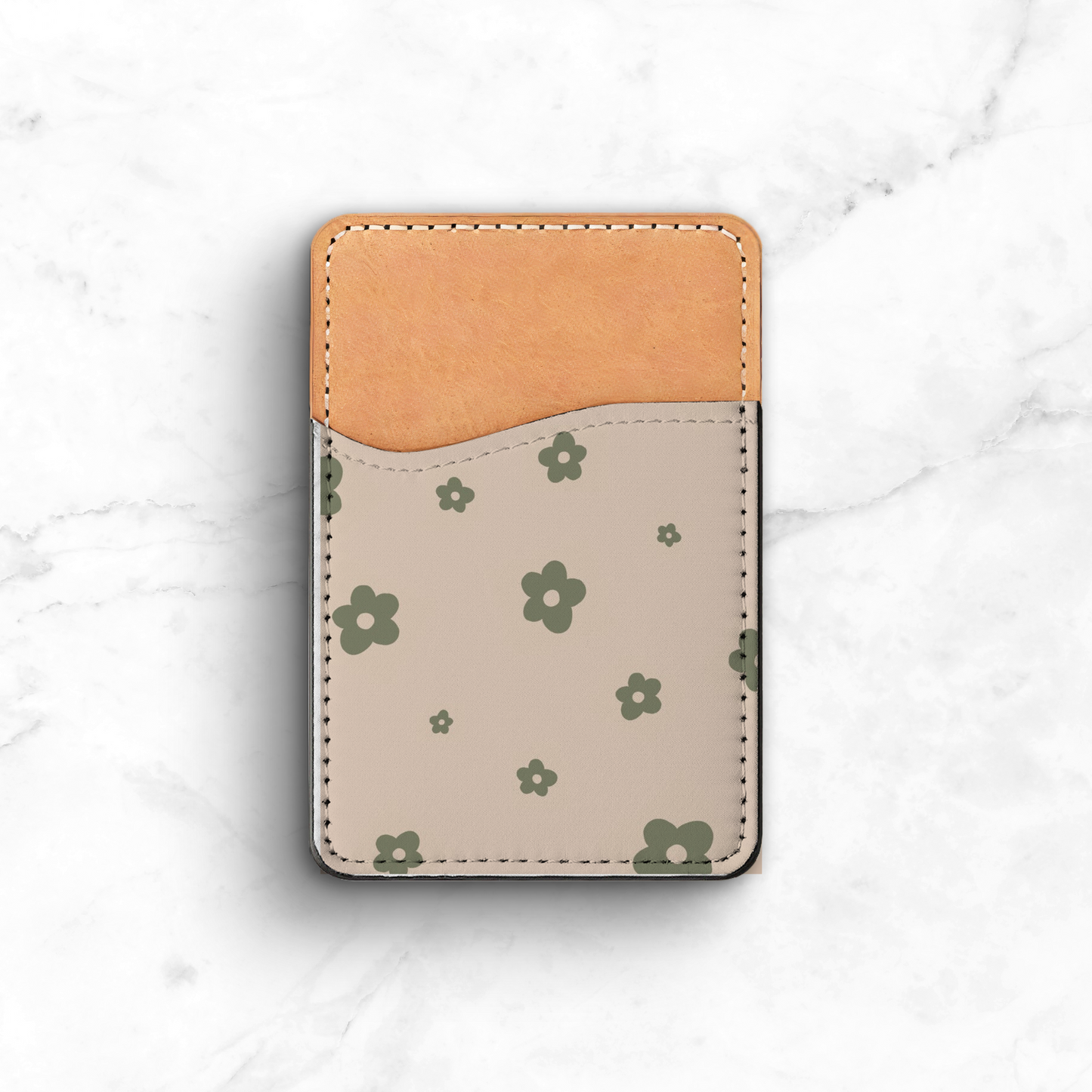 Brown Daisy Phone Case Wallet