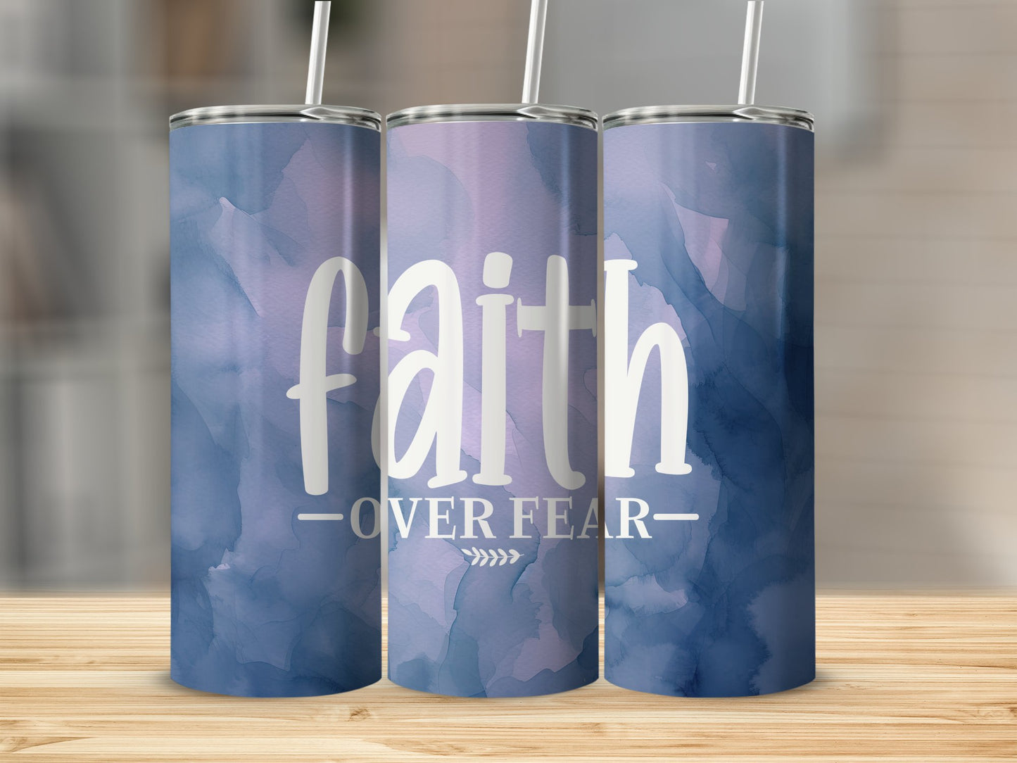 Faith Over Fear Stainless Steel Tumbler