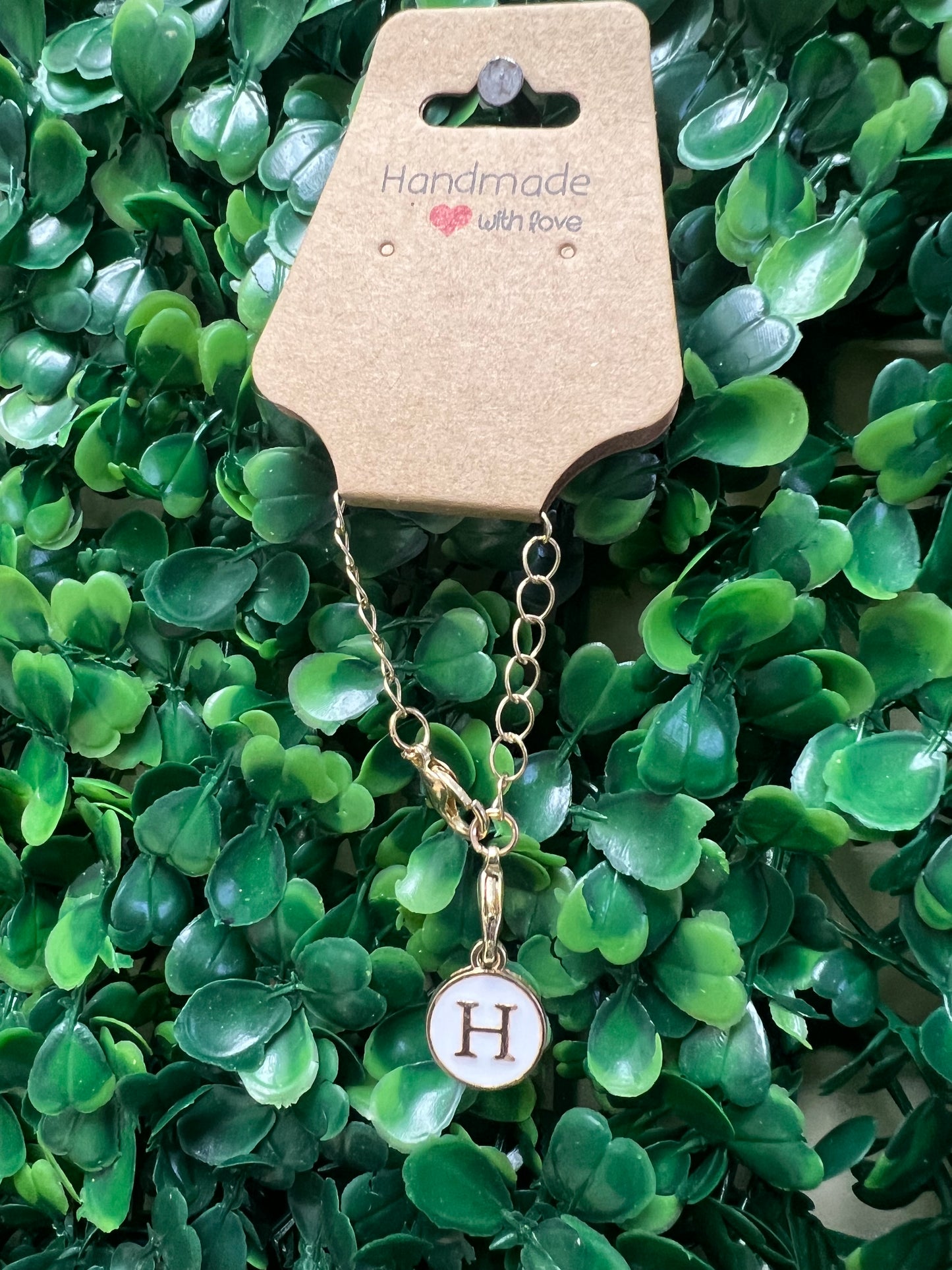 Double Sided Initial Water Bottle Charm