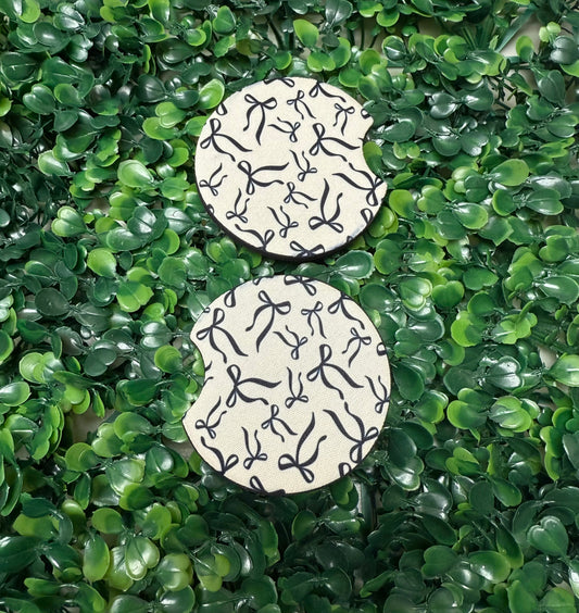 Elegant Bows Car Cup Coasters