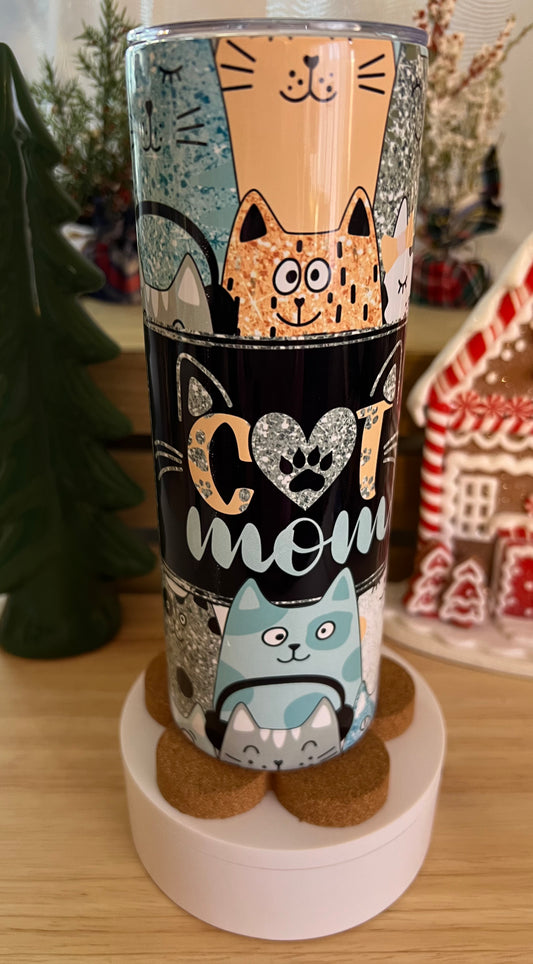 Cat Mom Stainless Steel Tumbler