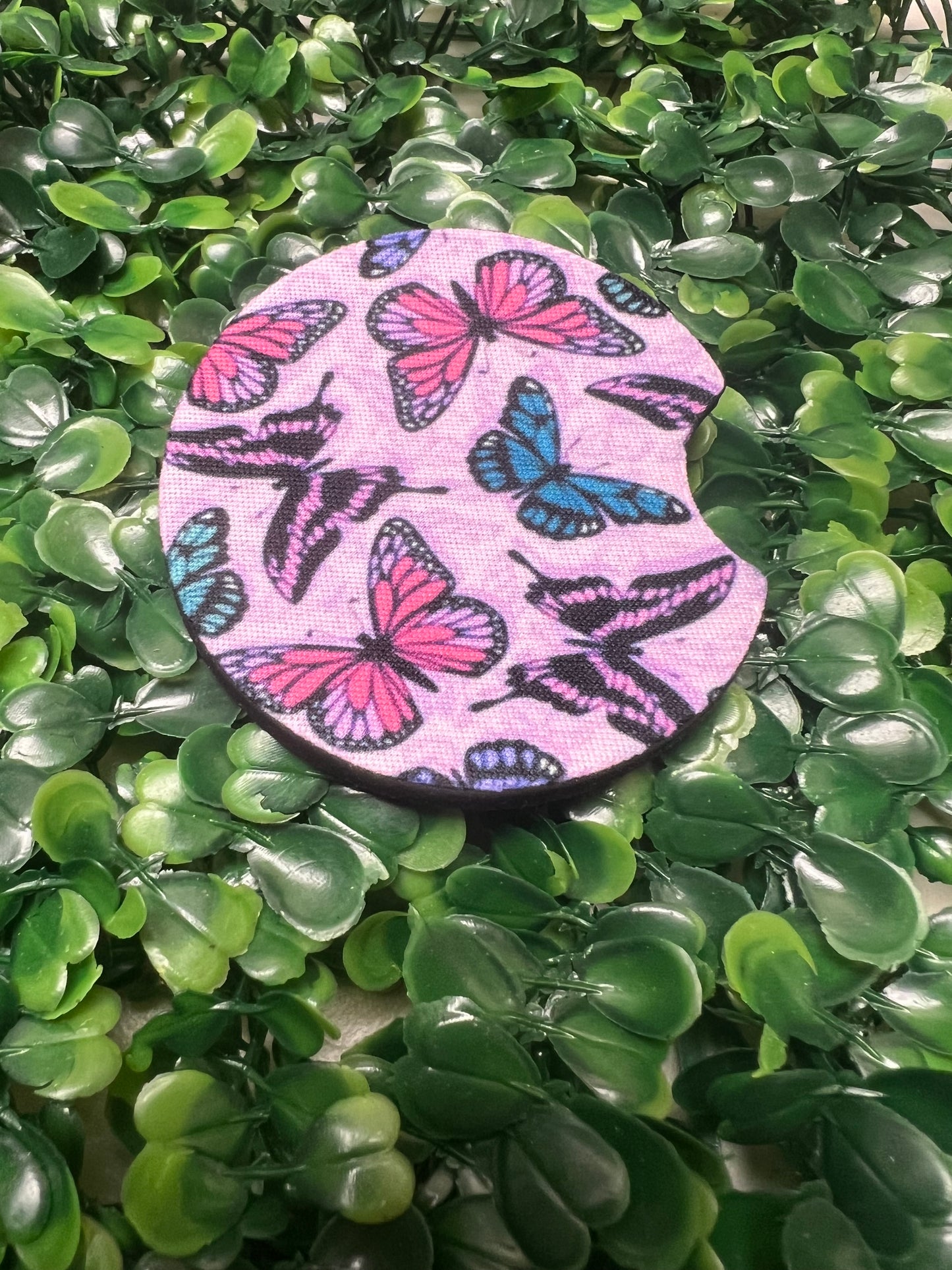 Pretty Purple Butterflies Car Cup Coasters