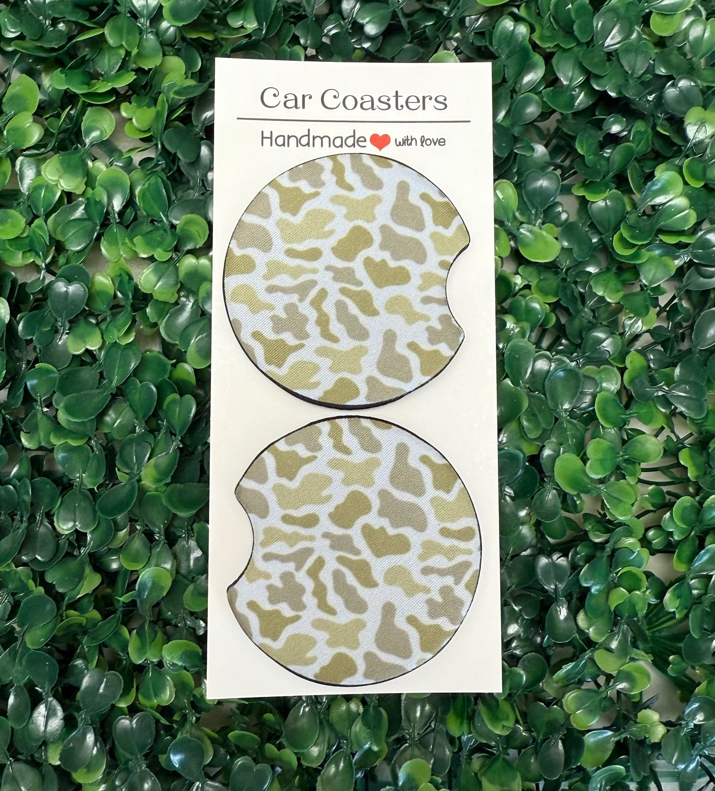 Camo car cup coasters