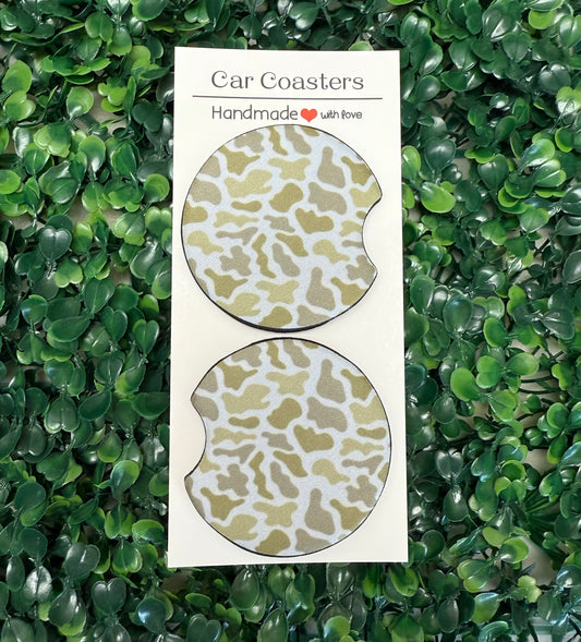 Camo car cup coasters