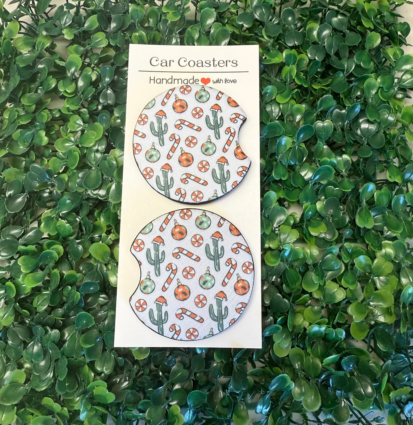 Western Cactus Car Cup Coasters