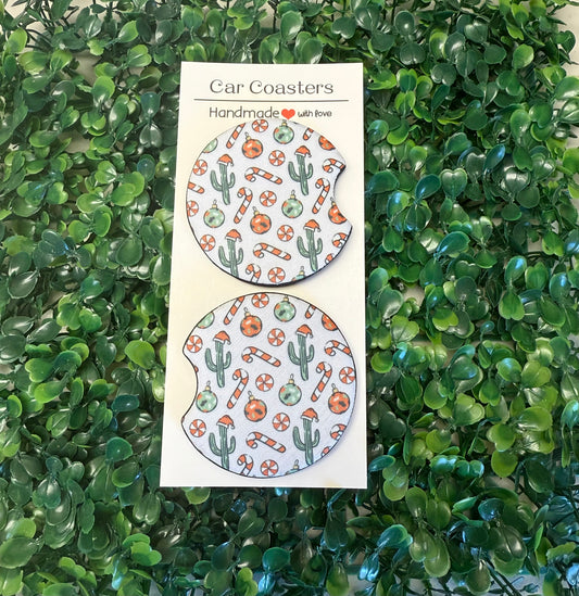 Western Cactus Car Cup Coasters