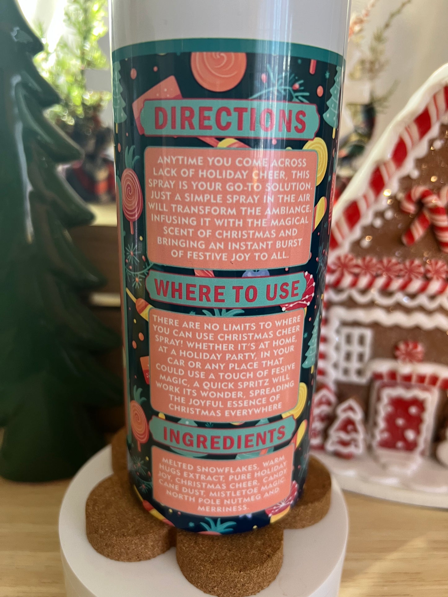 Christmas Cheer Spray Stainless Steel Tumbler