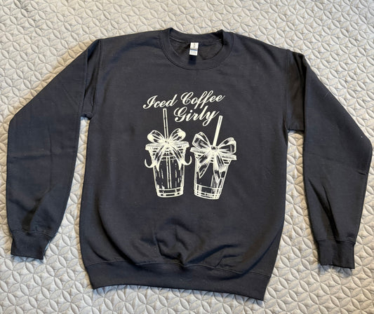 Iced coffee girly crew neck sweater