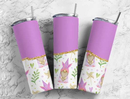 Split Gold Design- Easter Gnome Stainless Steel Tumbler