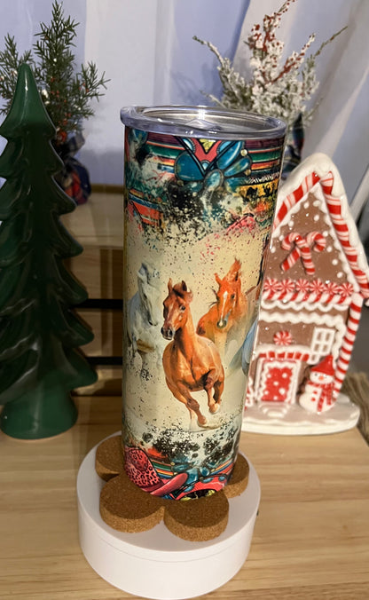 Wild Horses Stainless Steel Tumbler