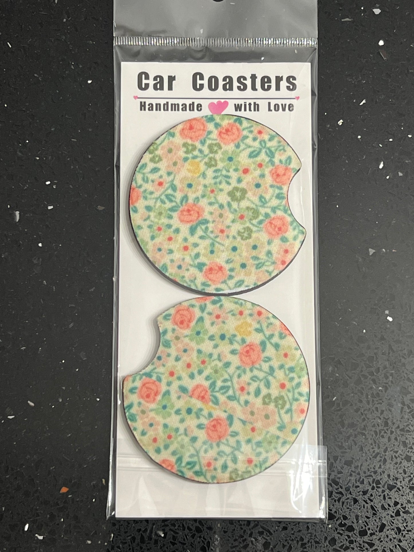 Floral Car Cup Coasters