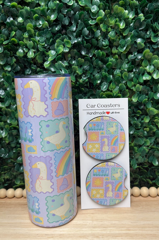 Whimsy Goose 20 oz Tumbler W/ FREE matching set of Car Coasters!