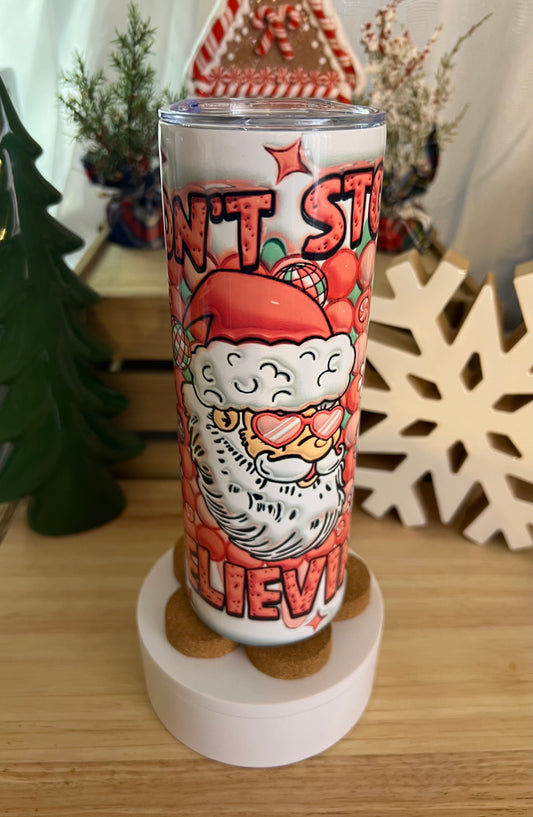 Santa Believin' Stainless Steel Tumbler