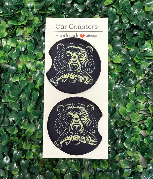 Bear car cup coasters