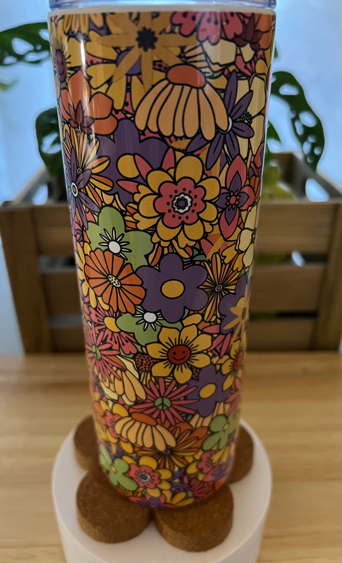 Funky Flowers Stainless Steel Tumbler