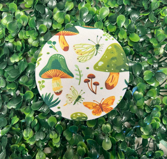 Cottage Core Green Mushroom Full Size Coaster