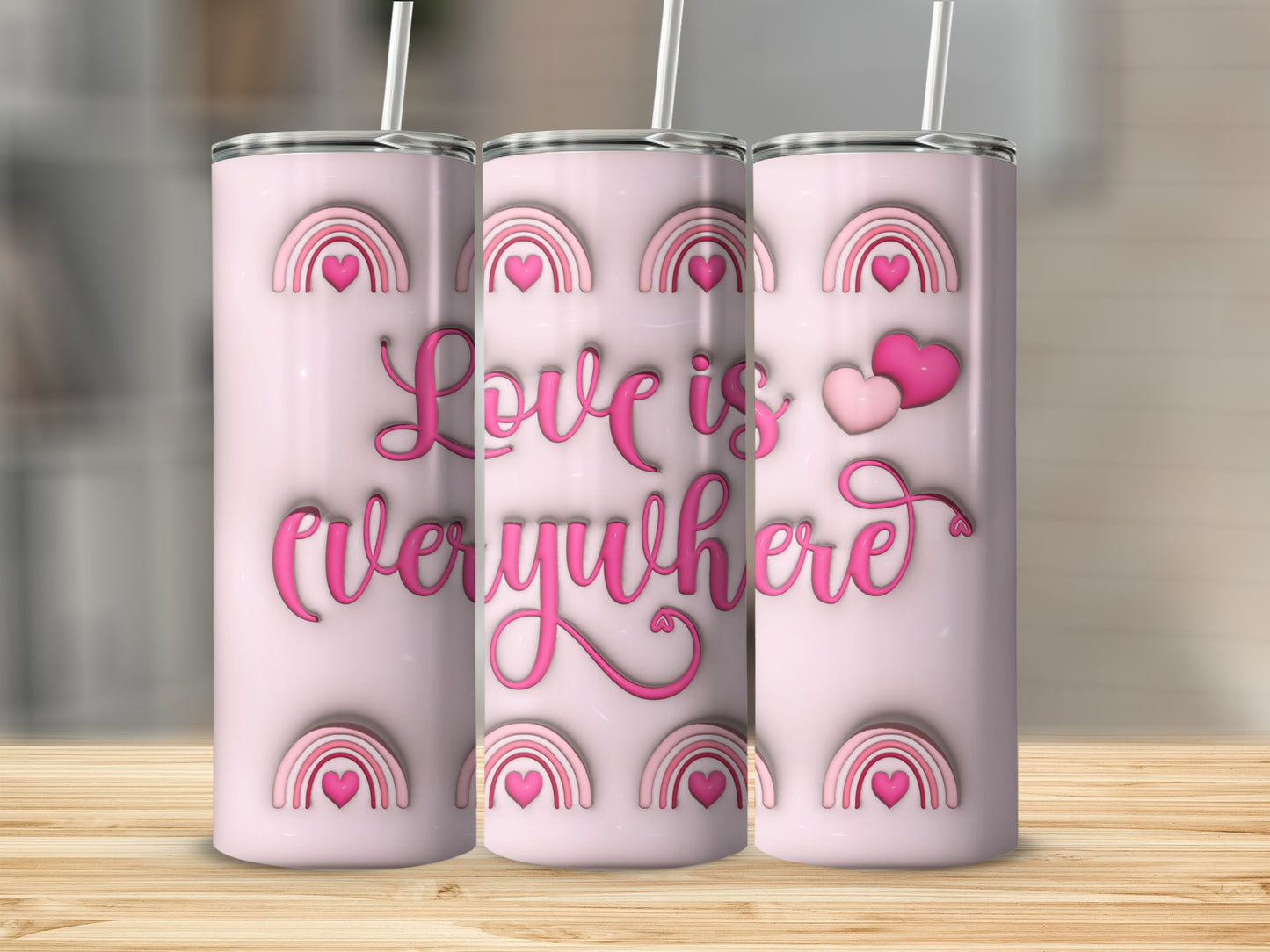 Inflated Love Is Everywhere Stainless Steel Tumbler