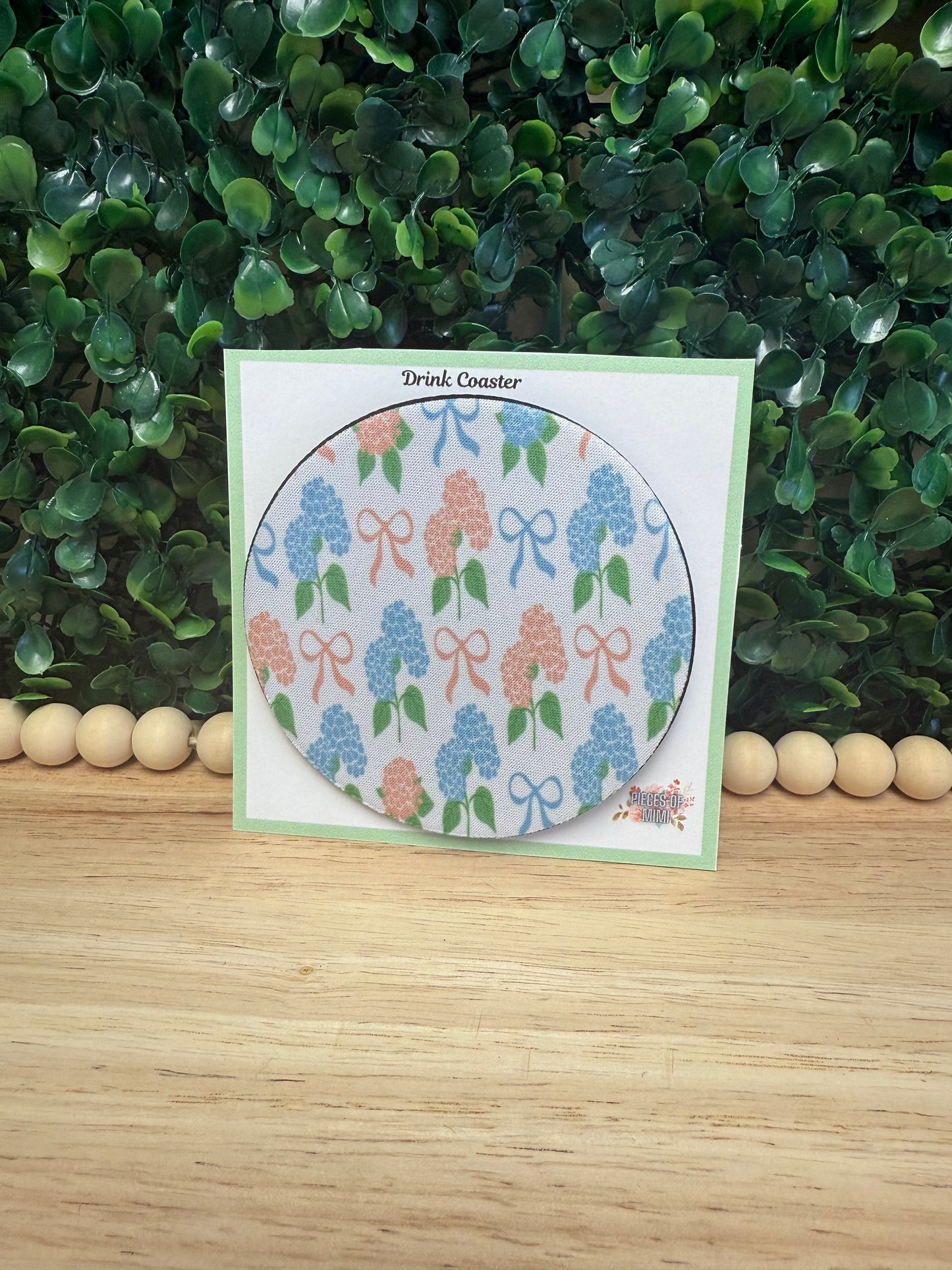 Hydrangea drink coaster