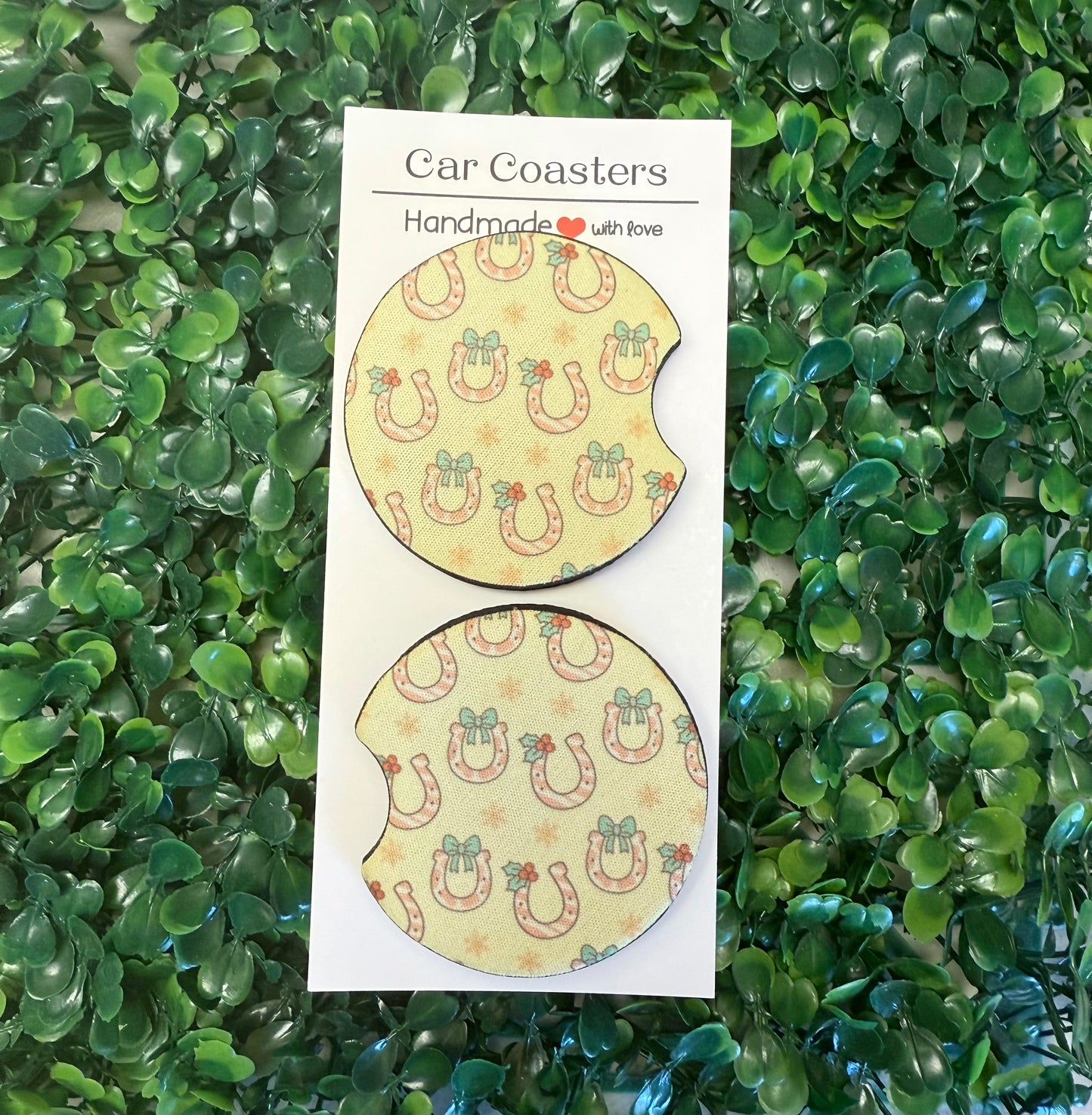 Western Horse shoes Car Cup Coasters