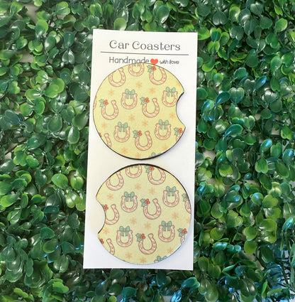 Western Horse shoes Car Cup Coasters