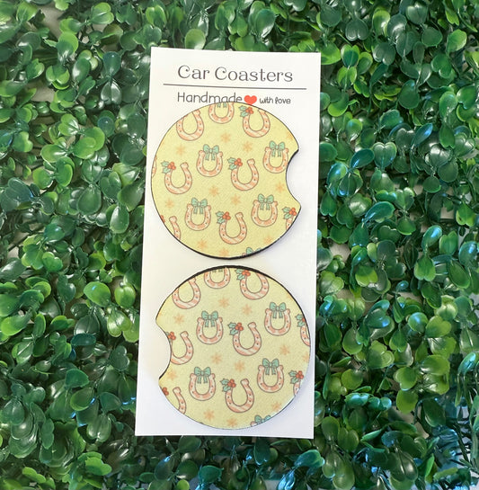 Western Horse shoes Car Cup Coasters