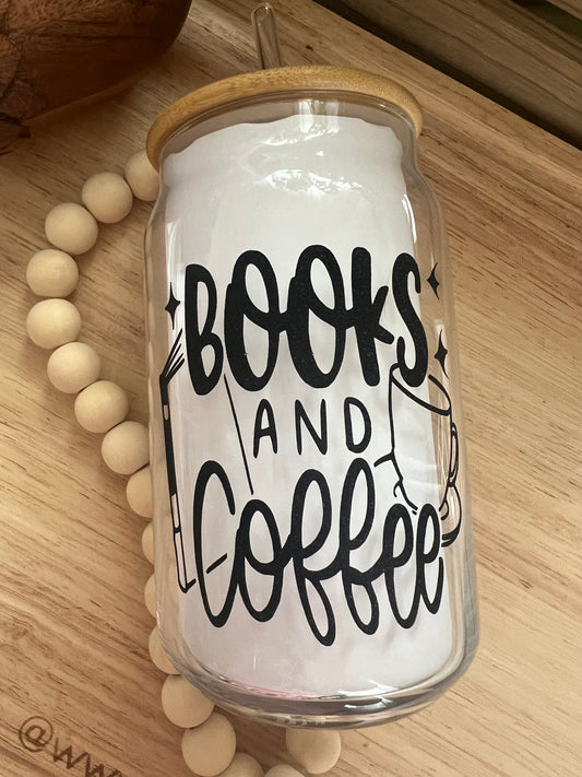 Books And Coffee Glass