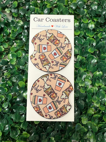 Valentine's Coffee Drinks Car Cup Coasters