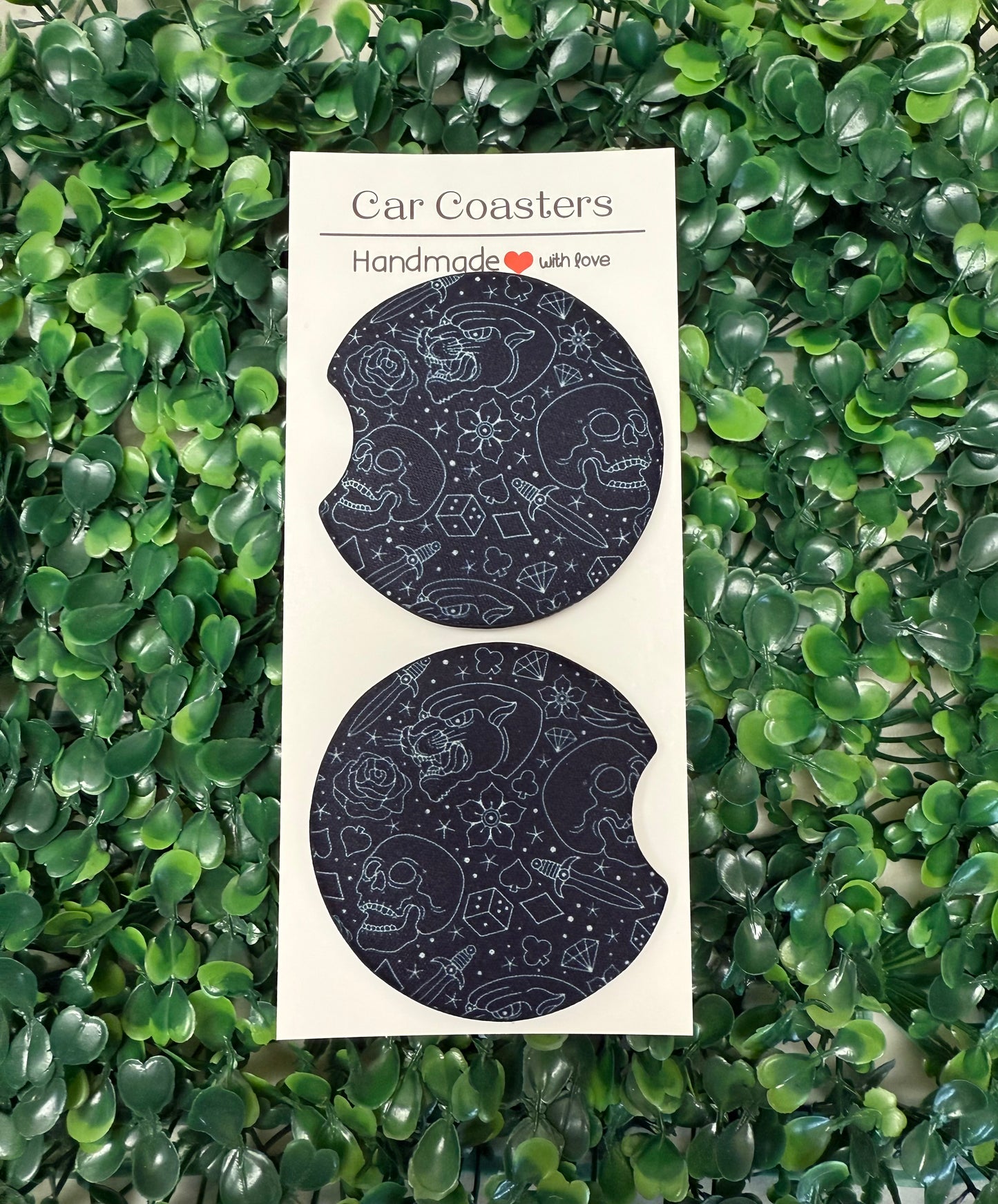 Traditional ink car cup coasters