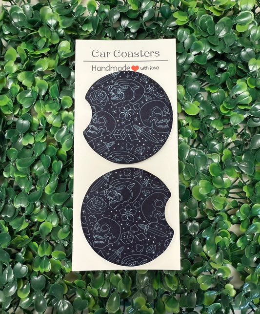 Traditional ink car cup coasters