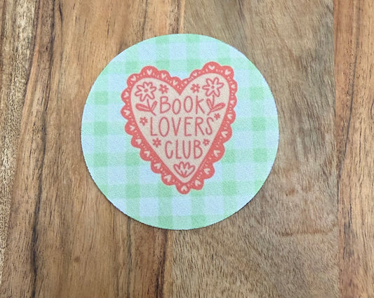 Book lovers club drink coaster