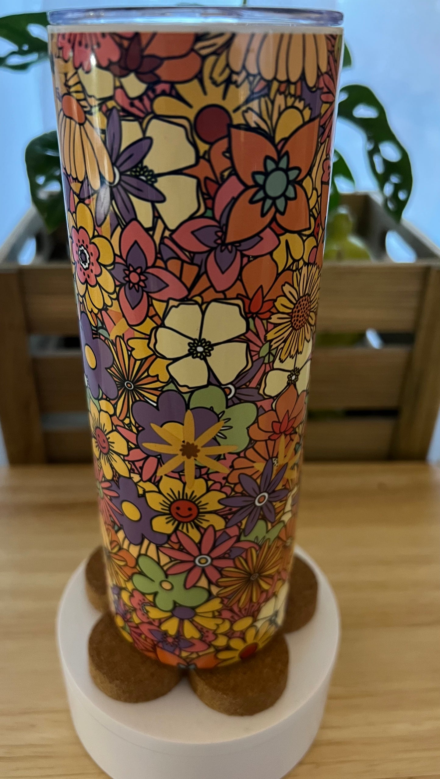 Funky Flowers Stainless Steel Tumbler