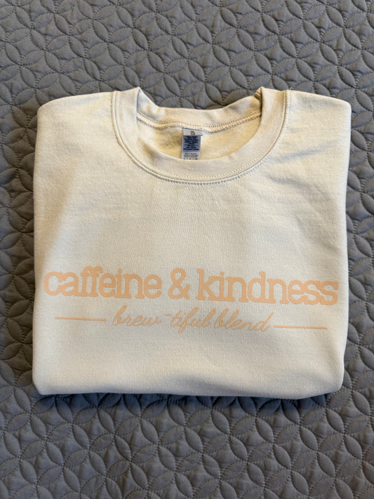Caffeine & kindness crewneck sweater