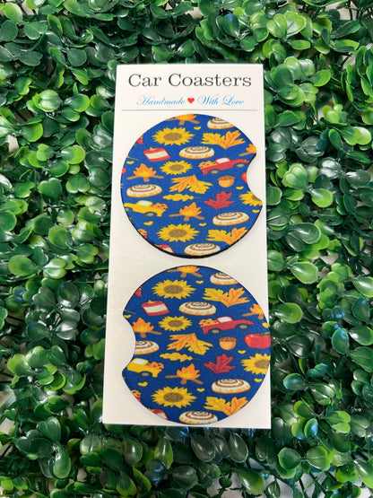 Pumpkin Patch Goodies Car Cup Coasters