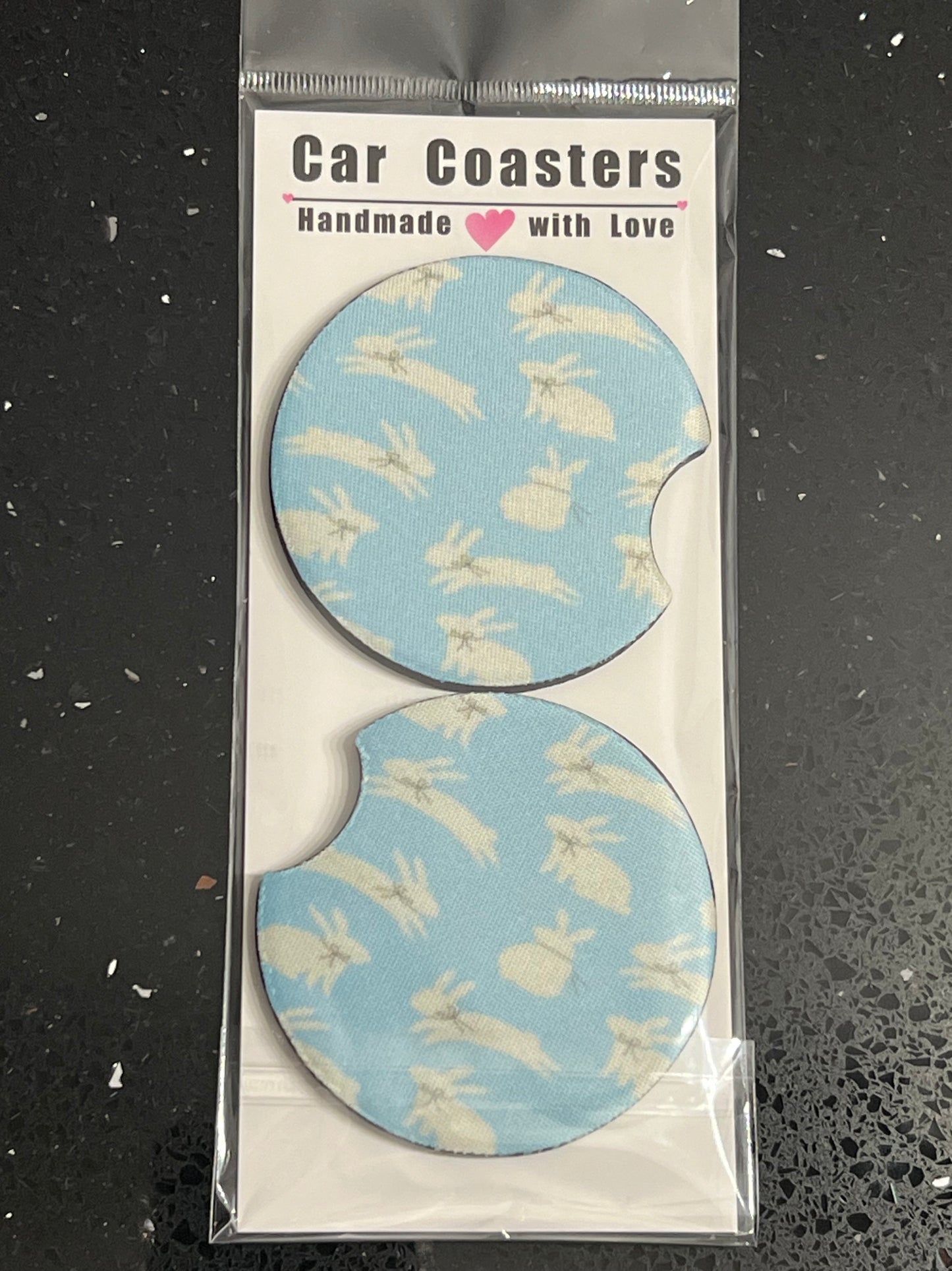 Bunnies Car Cup Coasters