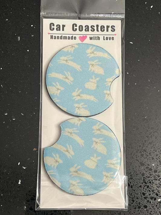 Bunnies Car Cup Coasters