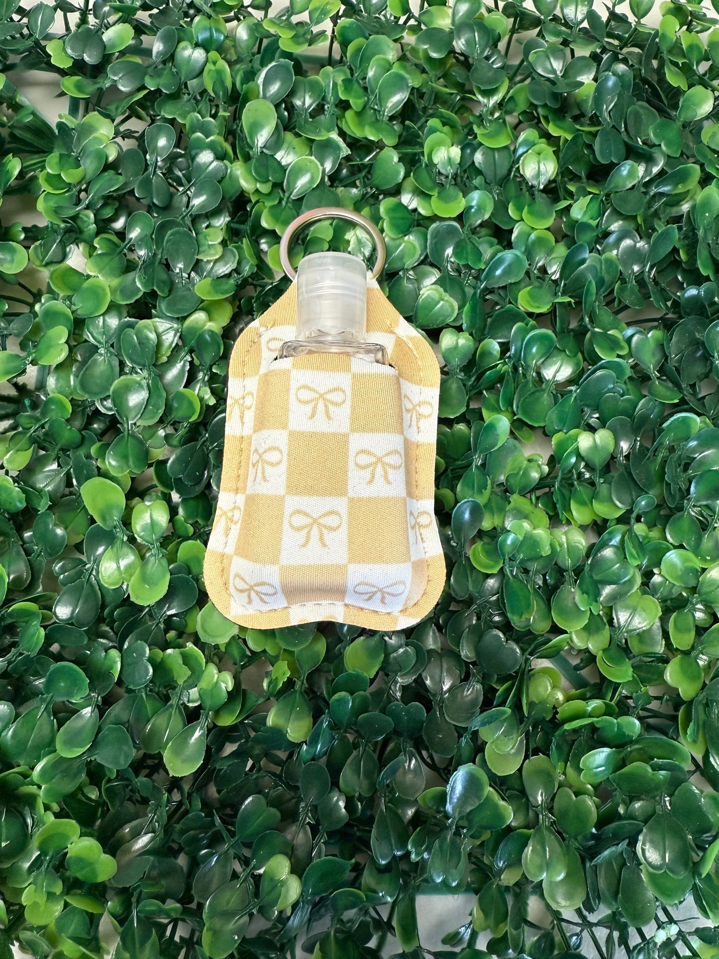 Brown Bows Hand Sanitizer Holder
