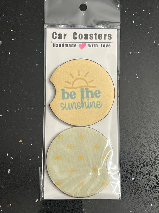 Be the Sunshine Car Cup Coasters