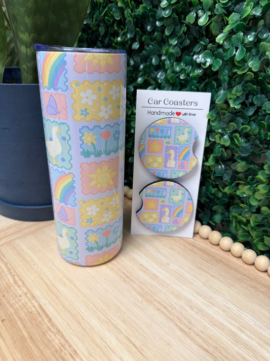 Whimsy Goose 20 oz Tumbler W/ FREE matching set of Car Coasters!