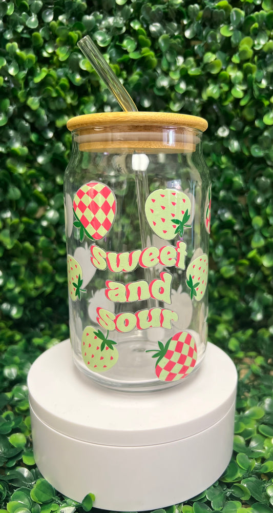 Sweet & Sour Strawberries Glass