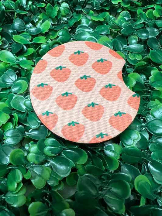 Pink Strawberries Car Cup Coasters