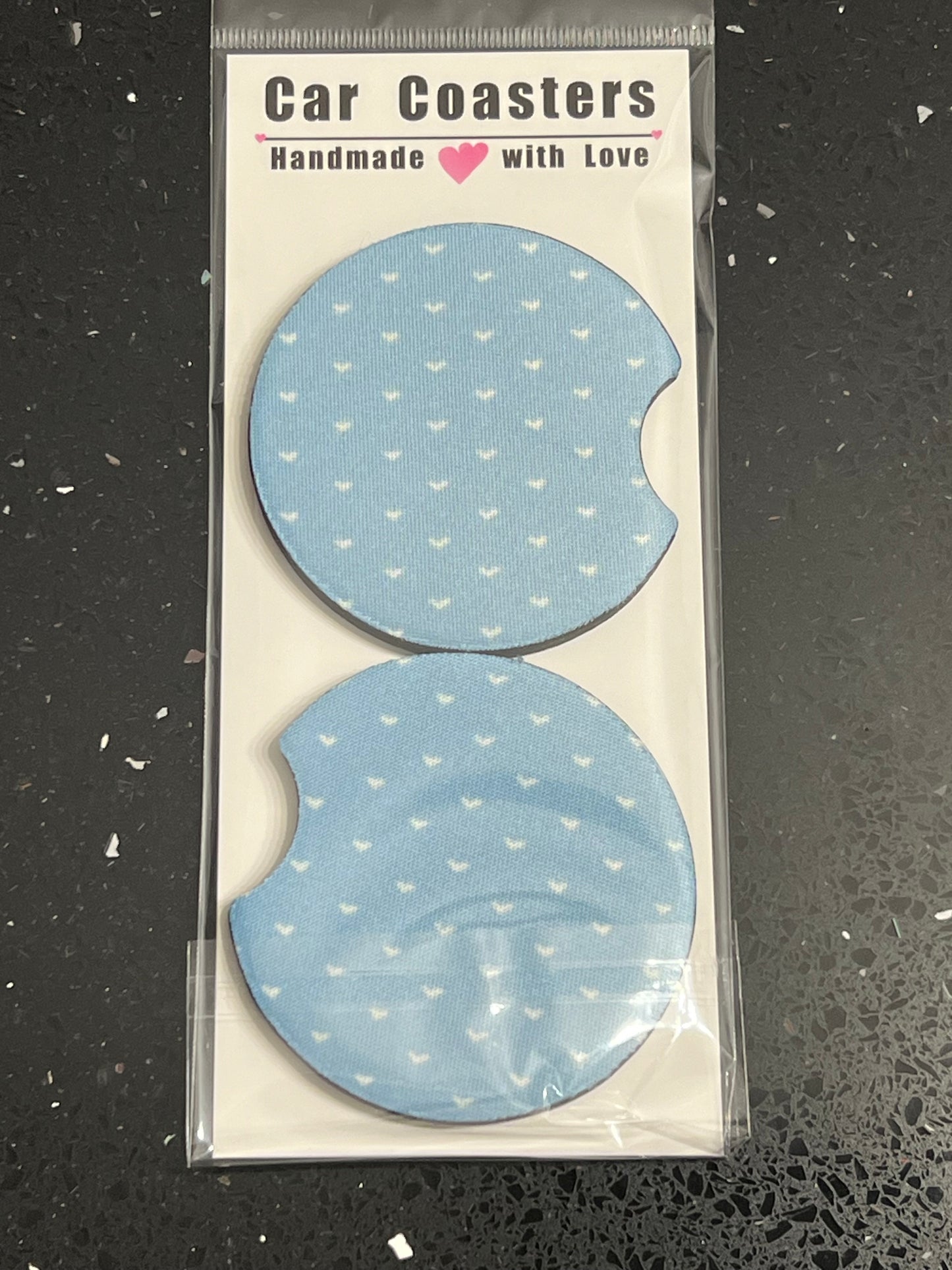 Hearts Car Cup Coasters