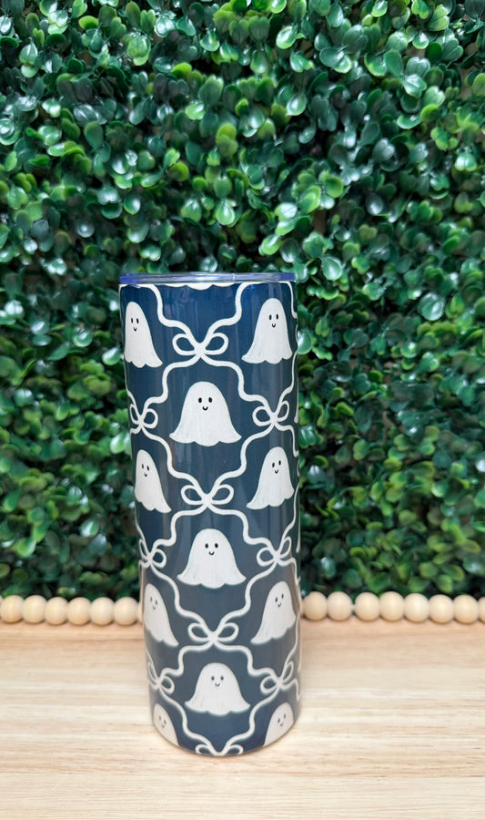 Black & white Halloween coquette Stainless Steel Tumbler